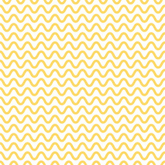 Noodle seamless pattern. Yellow and white waves. Abstract wavy background. Vector