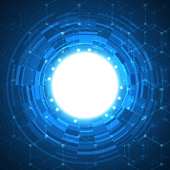 Abstract technology concept background. Geometric pattern with hexagons. Vector illustration