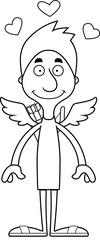 Cartoon Smiling Cupid Man