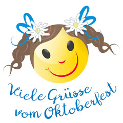 Viele Grüsse vom Oktoberfest - Emoji Smiley