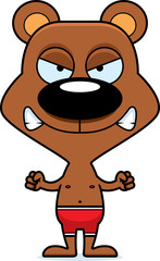 Cartoon Angry Bear Swimsuit