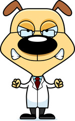 Cartoon Angry Scientist Puppy