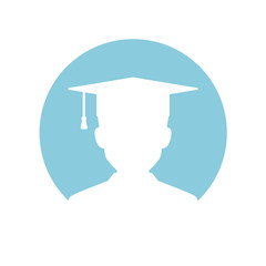 Student graduation flat icon vector