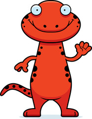 Cartoon Salamander Waving