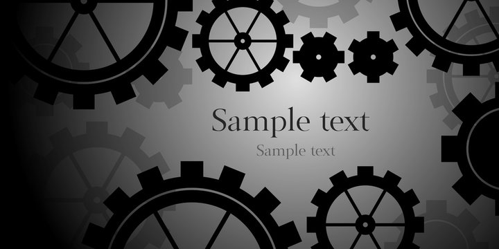 cogs mechanism vector illustration with copy space