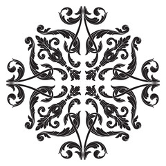 Classical baroque vector of vintage element for design. Decorative design element filigree calligraphy vector. You can use for wedding decoration of greeting card and laser cutting. © yanushkov