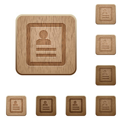 Contacts wooden buttons