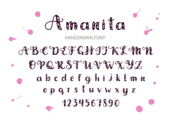 Handdrawn Vector Script font.   Display style cartoon typeface. 