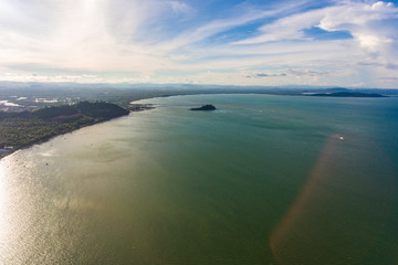 Fototapeta na wymiar Aerial view of tropical beach