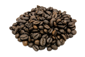 pile of coffee bean isolated on white background