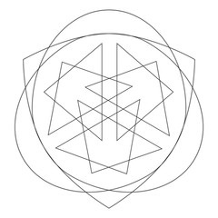 Geometric pattern icon star astrology pentagram symbol