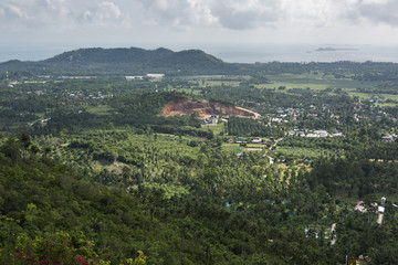 Fototapeta na wymiar Aerial view of Koh Samui, Surat Thani Province, Thailand