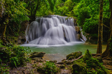 Fototapeta na wymiar Huai Mae Kamin Waterfall in Kanchanaburi,Thailand