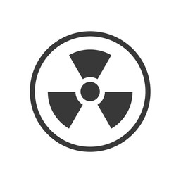 Icon of Nuclear in Circle line - vector iconic design