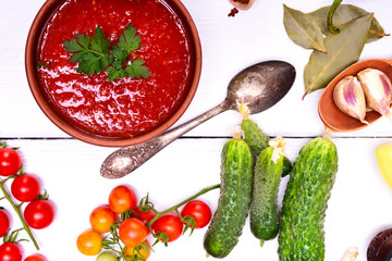 Gazpacho spanish cold soup