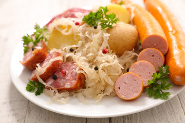 cabbage with meat and potato