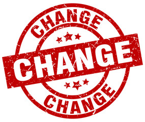 change round red grunge stamp