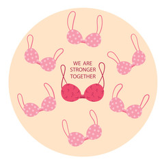 National Breast cancer awareness month concept