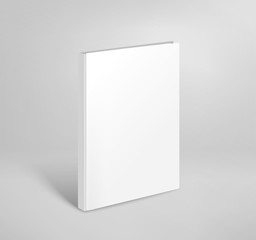 Obraz premium 3d blank thin book vector mockup. Paper book template