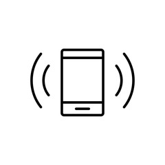 ringing smartphone line icon