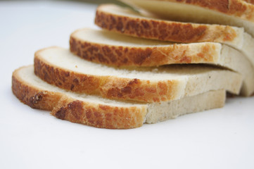 loaf of bread on a white background