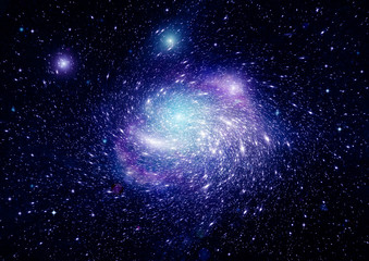 Obraz premium Stars, dust and gas nebula in a far galaxy