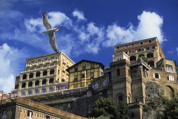 Sorrento, Grand Hotel Vittoria from Marina Piccola.