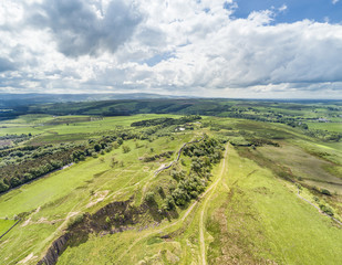 The Walltown Crags at World heritage site Hadrian's Wall in the beautiful Northumberland National Park