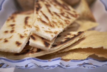 Piadina Romagnola and bread