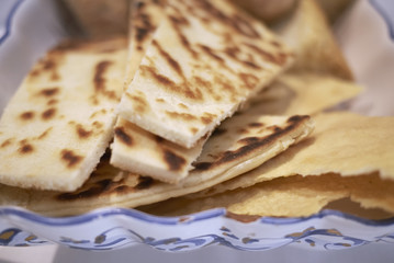 Piadina Romagnola and bread
