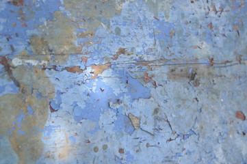 background of the old blue paint