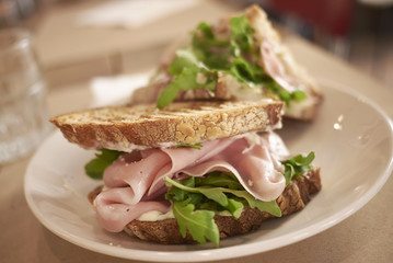 Sandwich with mortadella