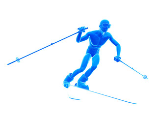 3d rendered medically accurate illustration of skier