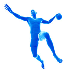 3d rendered medically accurate illustration of handball player