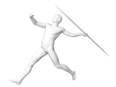 3d rendered medically accurate illustration of a javelin thrower