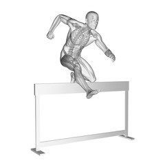 3d rendered medically accurate illustration of a man jumping over an obstacle
