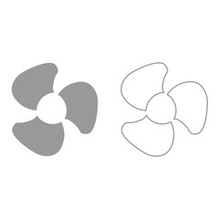 Fan blades it is black icon .