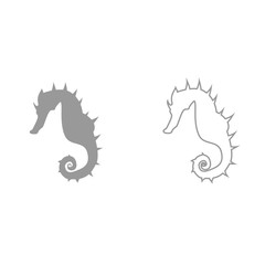 Seahorse it is black icon .