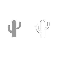 Obraz premium Cactus it is black icon .