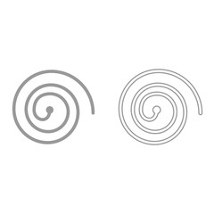 Spiral it is black icon .