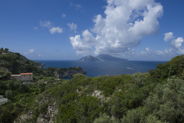 Naklejka premium Sorrento, Capri from Massa Lubrense.