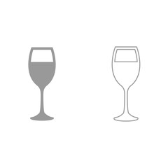 Glass of wine it is black icon .