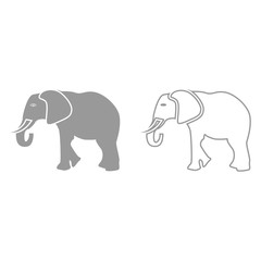 Elephant it is black icon .