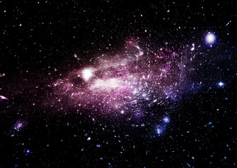 Stars, dust and gas nebula in a far galaxy