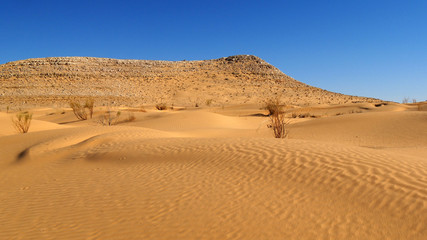Fototapeta na wymiar Pietre e sabbia nel deserto del Sahara