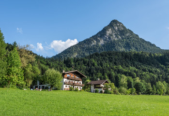 Fototapeta na wymiar The village in moutains of Tyrol, Austria