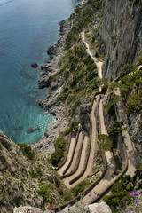 Italy,Capri; via Krupp, at southern side of the island.