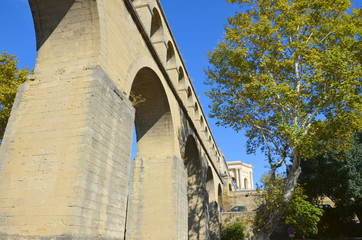 Les Arceaux aqueduct in Montpellier city