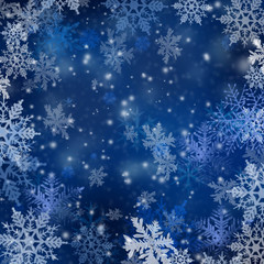 Fototapeta na wymiar Christmas background with snowflakes .