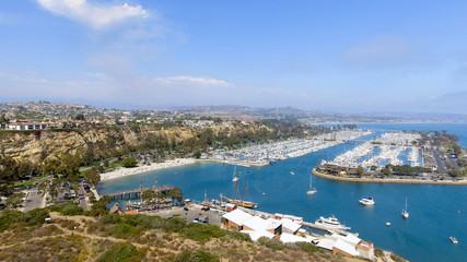 Fototapeta na wymiar Dana Point, California. Panoramic aerial view